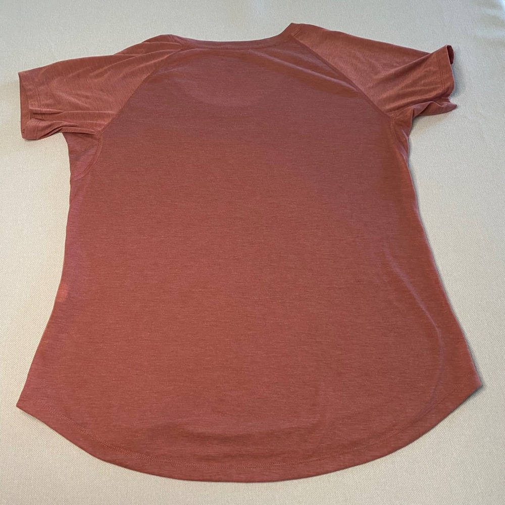 Patagonia Capilene Cool Trail Shirt Womens Large Pink Terracotta Heather Tee - Picture 4 of 5